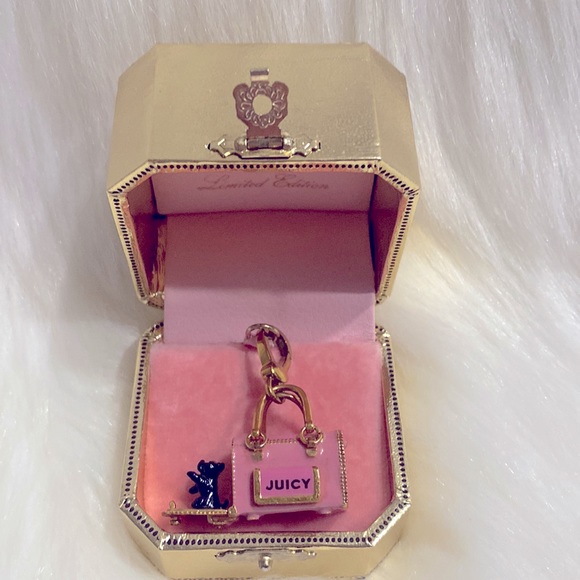 Juicy Couture Pink Dog Carrier Charm Like New Excellent Condition - Picture 8 of 13